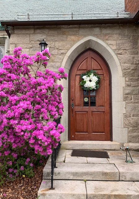 Church Door with Flowers